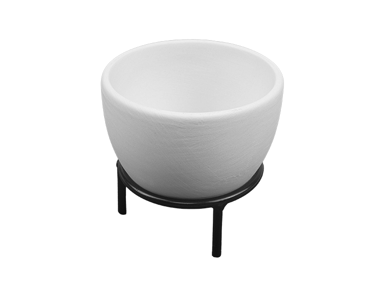 Bisque Sm Oval Planter W/ Stand (Case of 4)