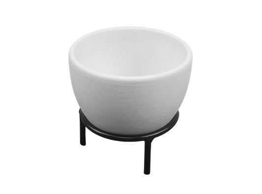 Bisque Sm Oval Planter W/ Stand (Case of 4)