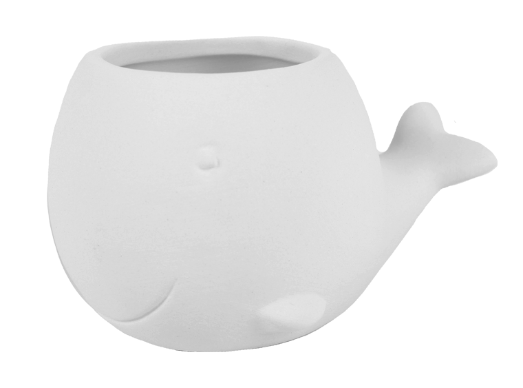 Bisque Whale Planter (Case of 12)