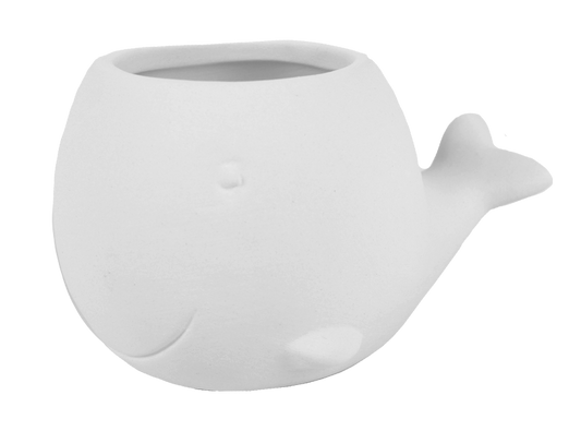 Bisque Whale Planter (Case of 12)