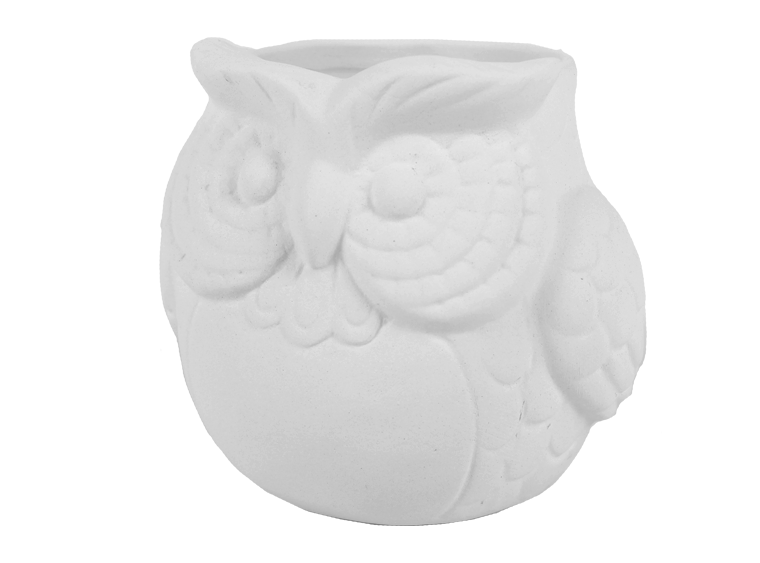 Bisque Owl Planter (Case of 12)