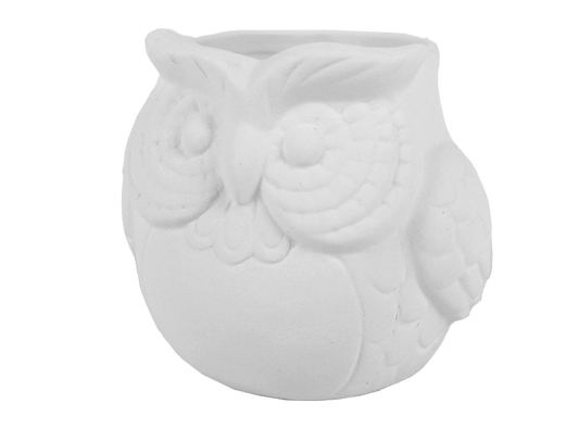 Bisque Owl Planter (Case of 12)