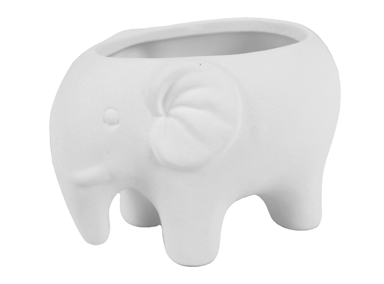 Bisque Elephant Planter (Case of 12)