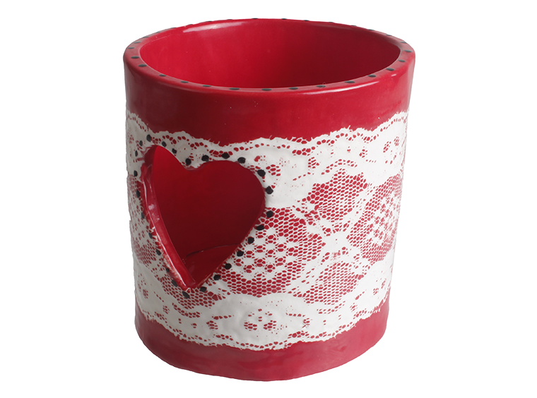 Bisque Heart Holder (Case of 4)