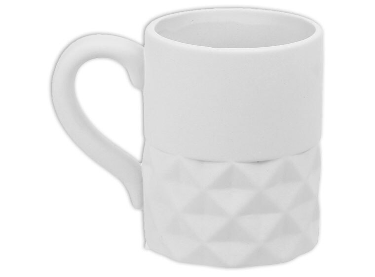 Bisque Geometric Split Mug (Case of 4)