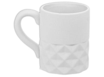 Bisque Geometric Split Mug (Case of 4)