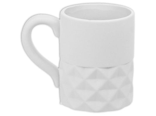 Bisque Geometric Split Mug (Case of 4)