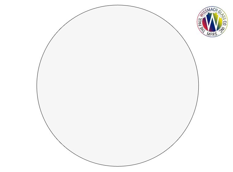 White Sheet Glass - 12 In Circle - Pack Of 3 (Case of 3)