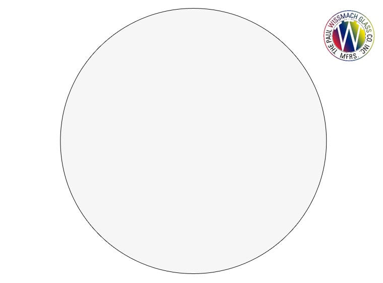 White Sheet Glass - 4 In Circle - Pack Of 3 (Case of 3)
