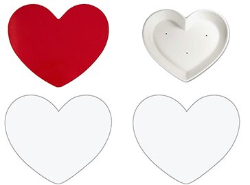 6" Heart Assortment Glass Fusing Kit (Case of 1)
