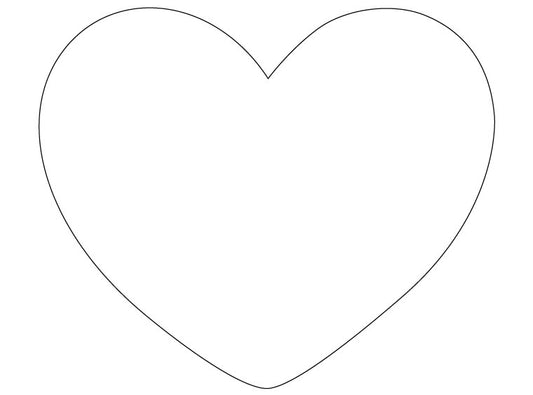 8" White Heart Opalescent Glass Blank - Pack Of 3 (Case of 3)