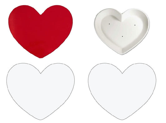 8" Heart Assortment Glass Fusing Kit (Case of 1)