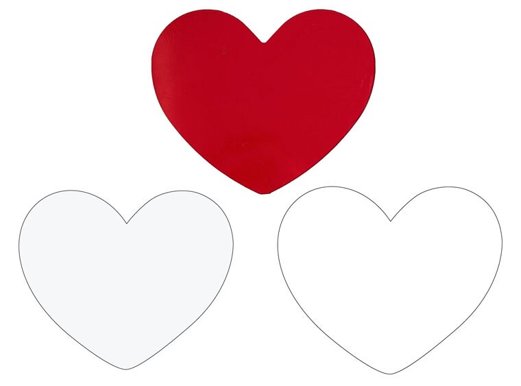 8" Heart Assortment - Pack Of 3 (Case of 3)