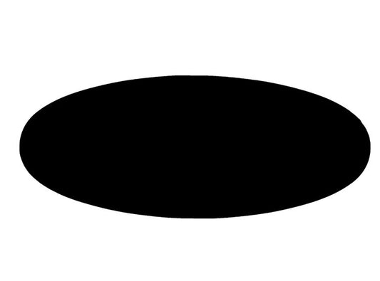 10" Black Glass Opalescent Oval Pack - Pack Of 3 (Case of 3)