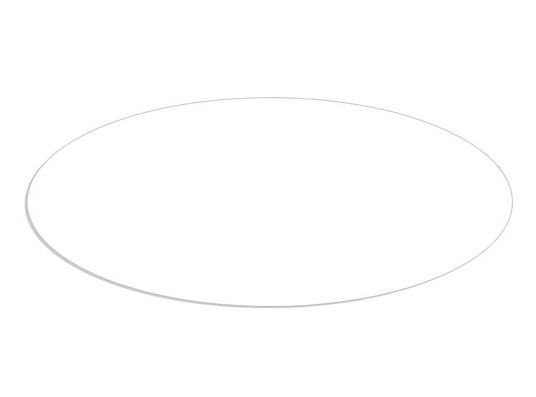 10" Ice Clear Transparent Glass Oval Pack - Pack Of 3 (Case of 3)