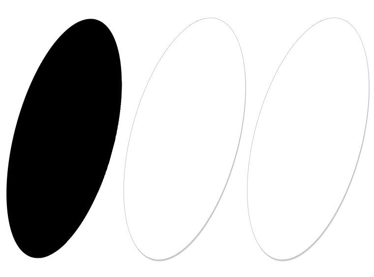 10" Glass Oval Assortment Pack - Pack Of 3 (Case of 3)