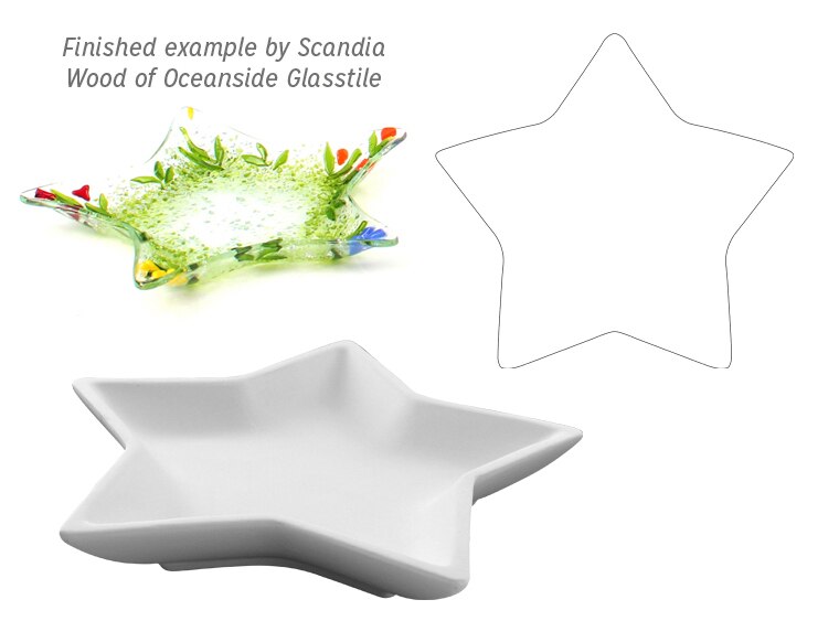 White Glass Star Fusing Kit (Case of 1)