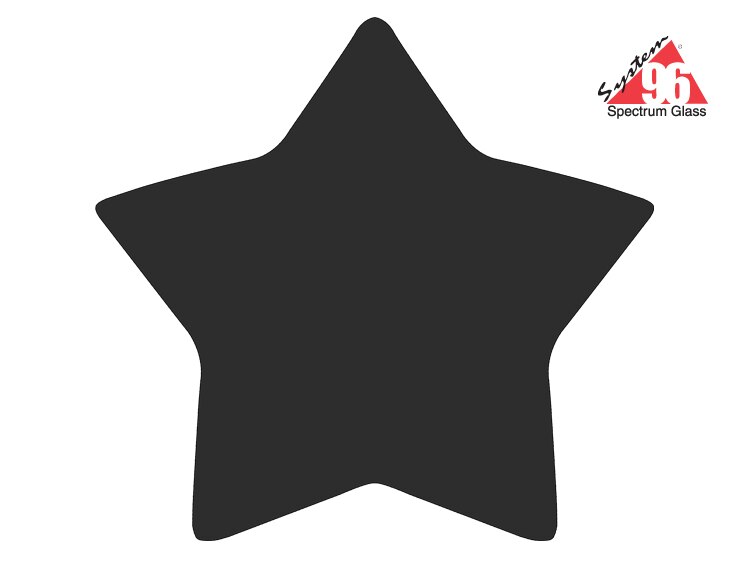 Black Glass Star - Pack Of 3 (Case of 3)