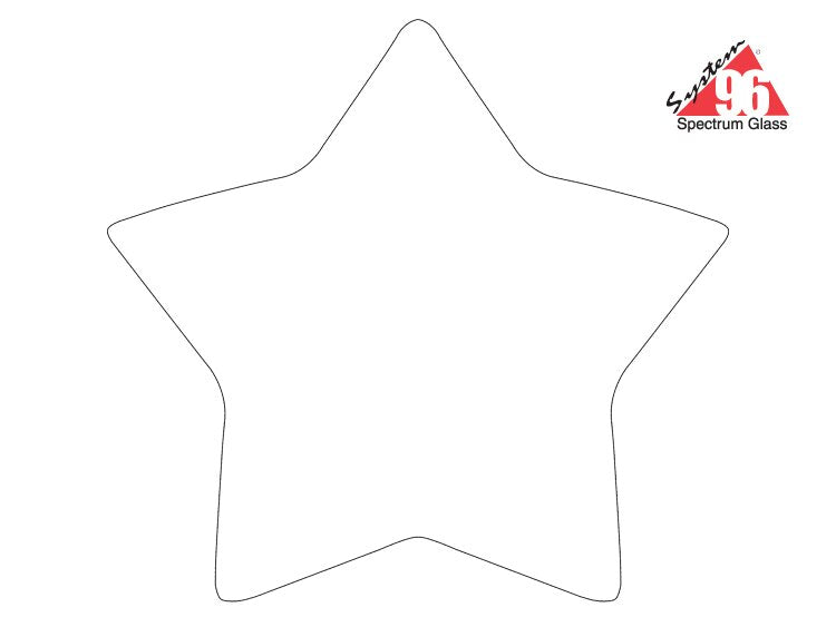 White Glass Star - Pack Of 3 (Case of 3)