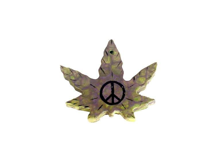 Bisque Hippie Leaf Ornament (Case of 12)