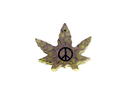 Bisque Hippie Leaf Ornament (Case of 12)