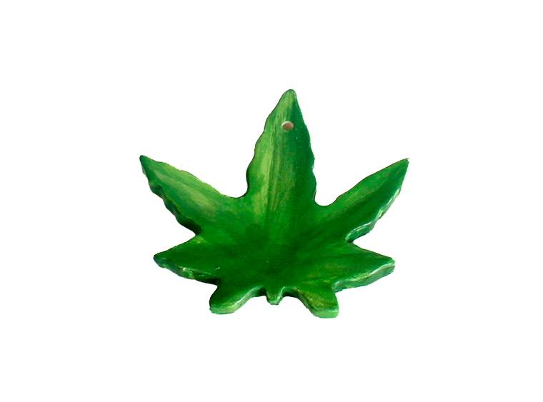 Bisque Hippie Leaf Ornament (Case of 12)