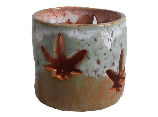 Bisque Chill Leaf Lantern (Case of 4)