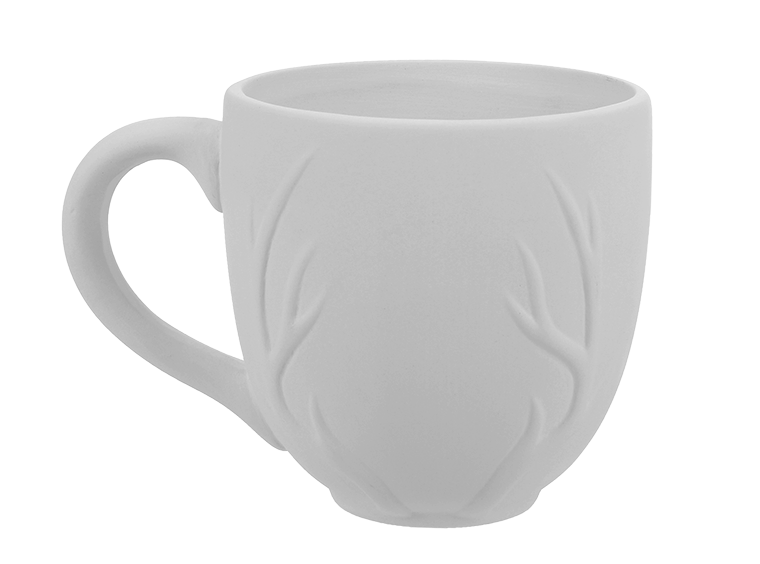 Bisque Antler Mug (Case of 6)