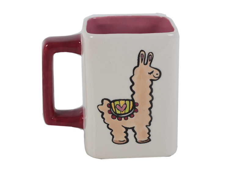 Bisque Fluffy Llama Mug (Case of 4)