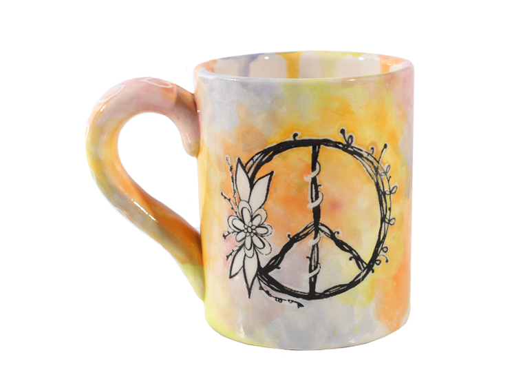 Bisque Vintage Peace Mug (Case of 6)