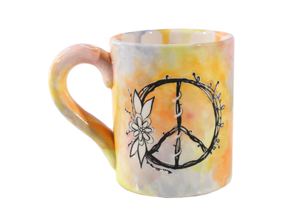 Bisque Vintage Peace Mug (Case of 6)