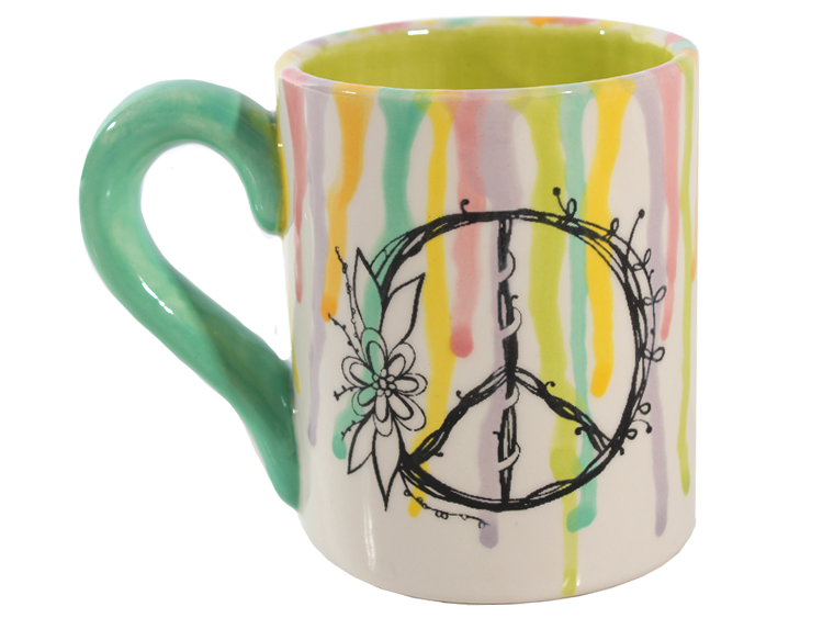 Bisque Vintage Peace Mug (Case of 6)