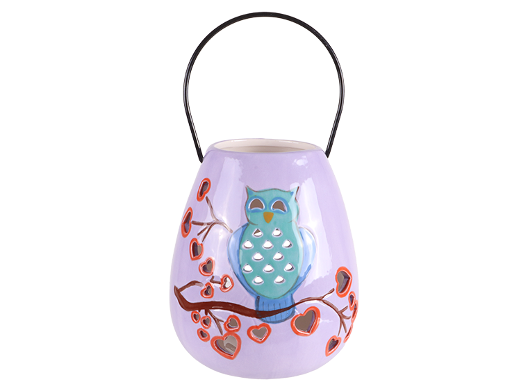 Bisque Hootiful Hanging Lantern (Case of 2)