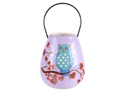 Bisque Hootiful Hanging Lantern (Case of 2)