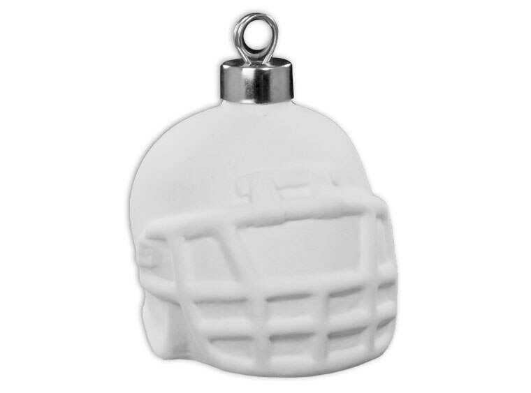Bisque Football Helmet Ornament (Case of 12)