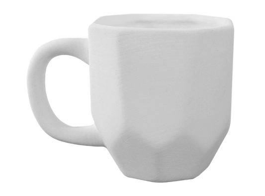 Bisque Faceted Mug (Case of 6)