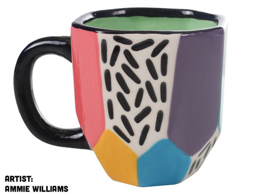 Bisque Faceted Mug (Case of 6)
