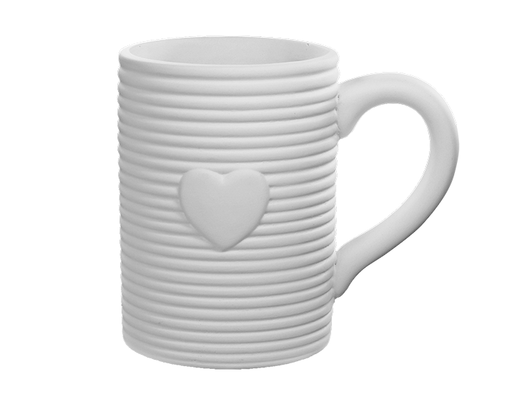 Bisque Artisan Heart Mug (Case of 4)