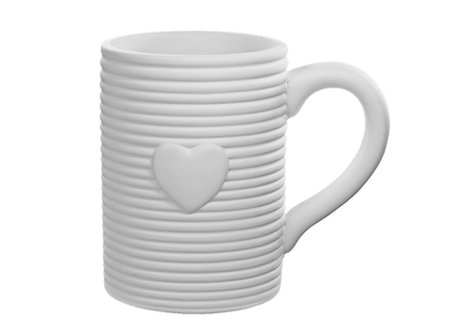 Bisque Artisan Heart Mug (Case of 4)