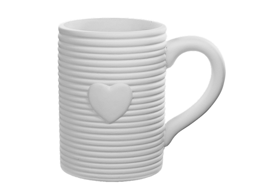 Bisque Artisan Heart Mug (Case of 4)