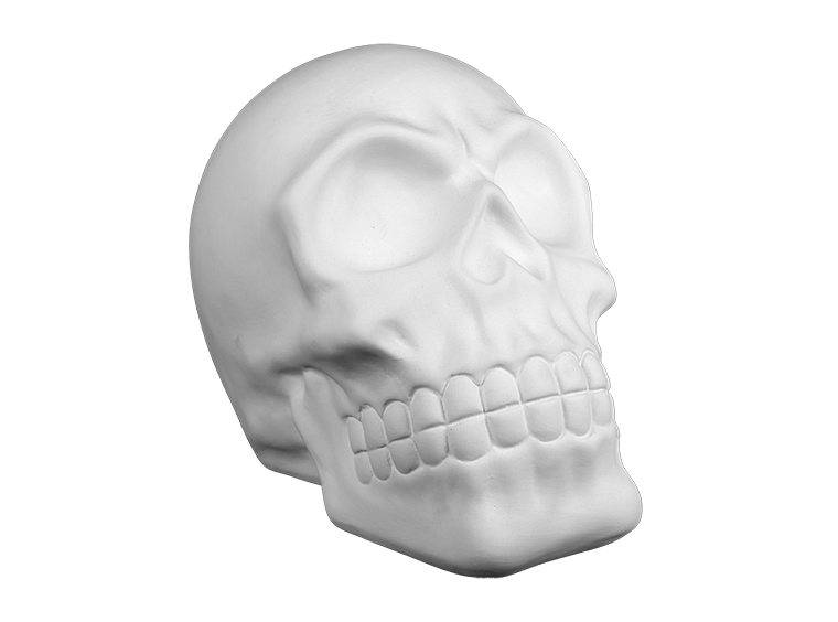 Bisque Skull Figurine (Case of 2)