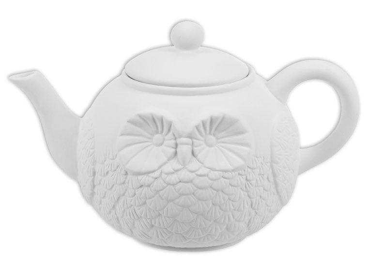 Bisque Owl Teapot (Case of 1)