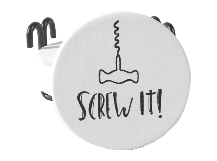 Bisque Screw It Coaster Set (Case of 1)