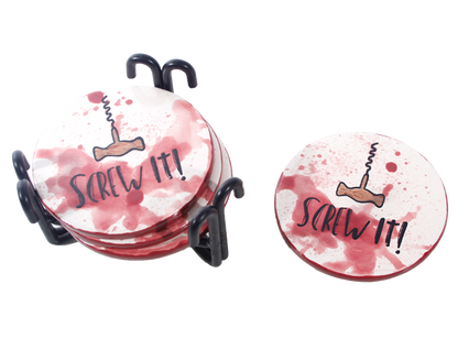 Bisque Screw It Coaster Set (Case of 1)