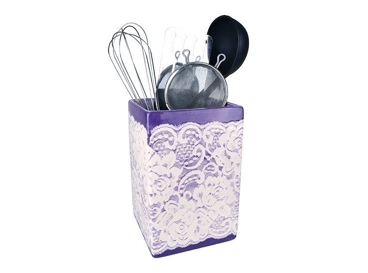 Bisque Square Utensil Holder (Case of 2)