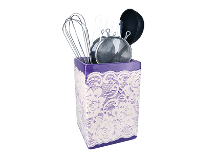 Bisque Square Utensil Holder (Case of 2)