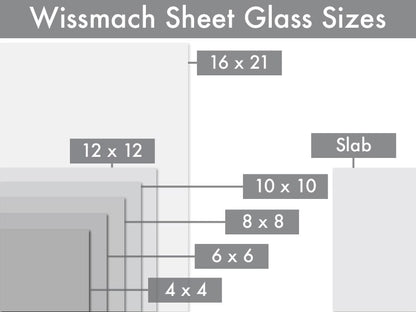 Clear Sheet Glass - 4" Sq. - Pack Of 4 (Case of 4)
