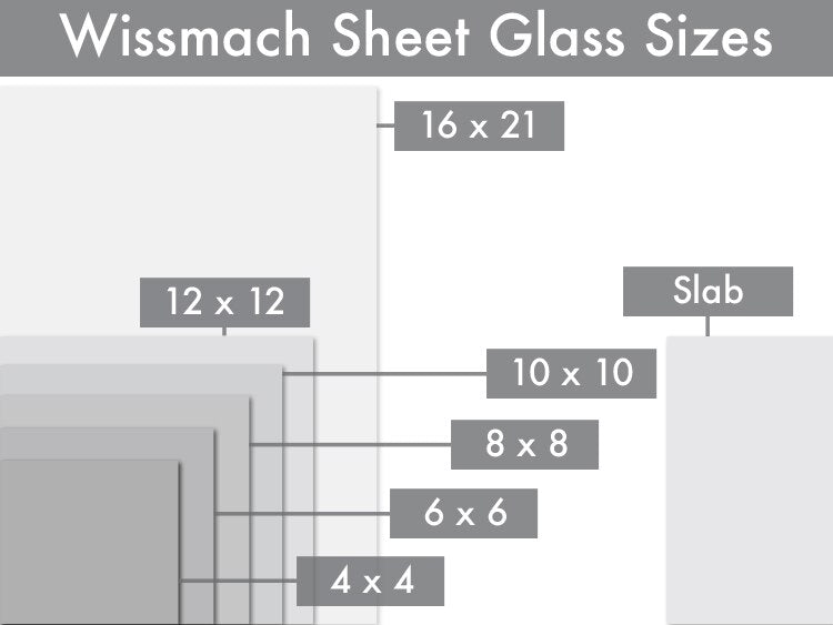 Clear Sheet Glass - 6" Sq. - Pack Of 4 (Case of 4)