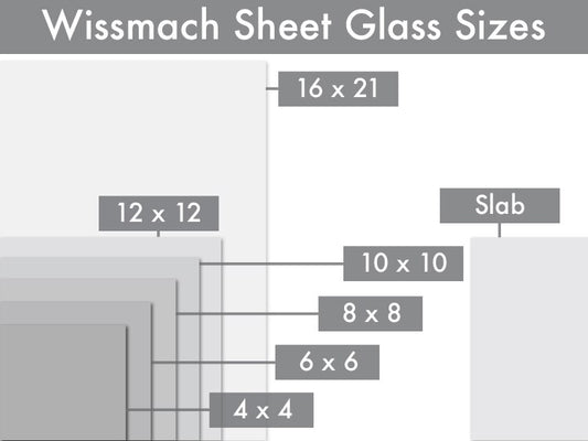 Clear Sheet Glass - 6" Sq. - Pack Of 4 (Case of 4)