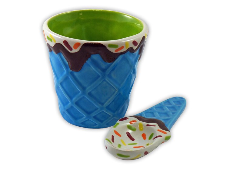 Bisque Ice Cream Bowl/ Spoon (Case of 4)